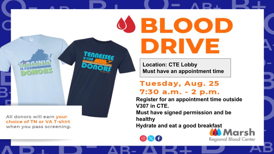Blood Drive information